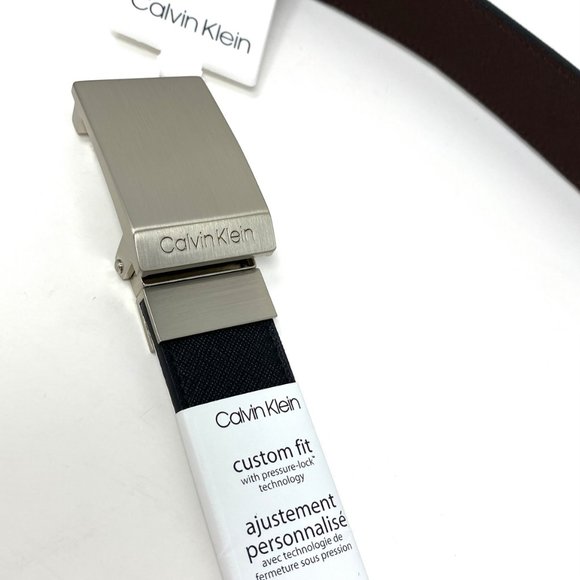 🌿 SALE 🌿 Calvin Klein Reversible Plaque Belt Black 1.25 CK 41002366 010 - Picture 8 of 10